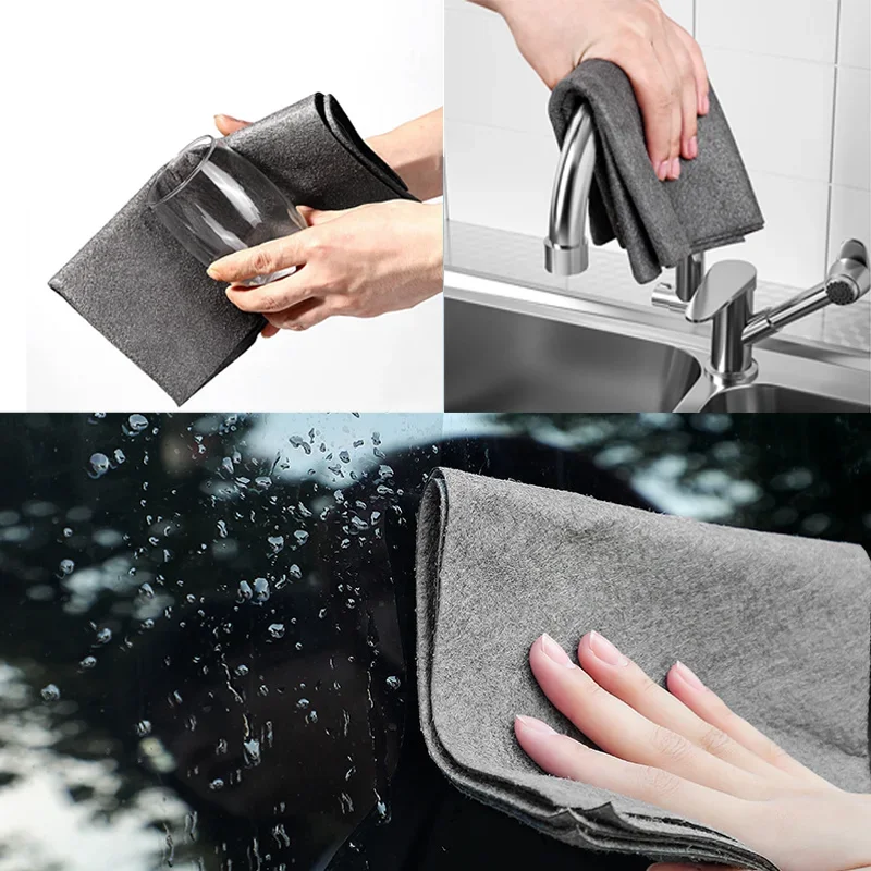 Thickened Car Magic Cleaning Cloth Car Beauty Waterless Glass Car Wash Cloth Household Products Water-absorbent Washing Towel