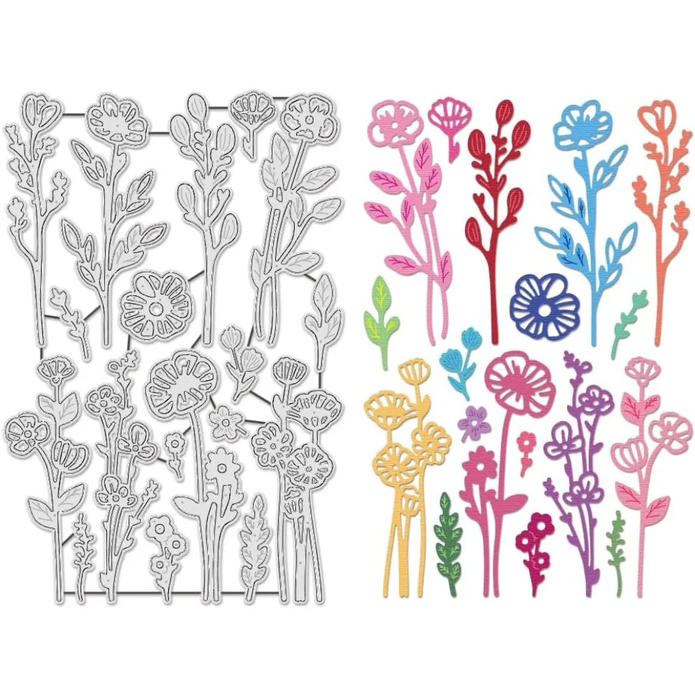Bouquet Schneideformen aus Kohlenstoffstahl, Schablonen für DIY-Scrapbooking, Fotoalbum, dekorative Prägung, Papierkarte, Blume, 240 x 160 x 0,8 mm