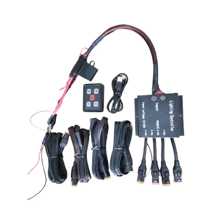 Wireless 4 Gang ON/OFF Switch Panel 12V 24V Auxiliary Circuit Control Relay System For LED Light Bar Marine Boat RV Car Pickup