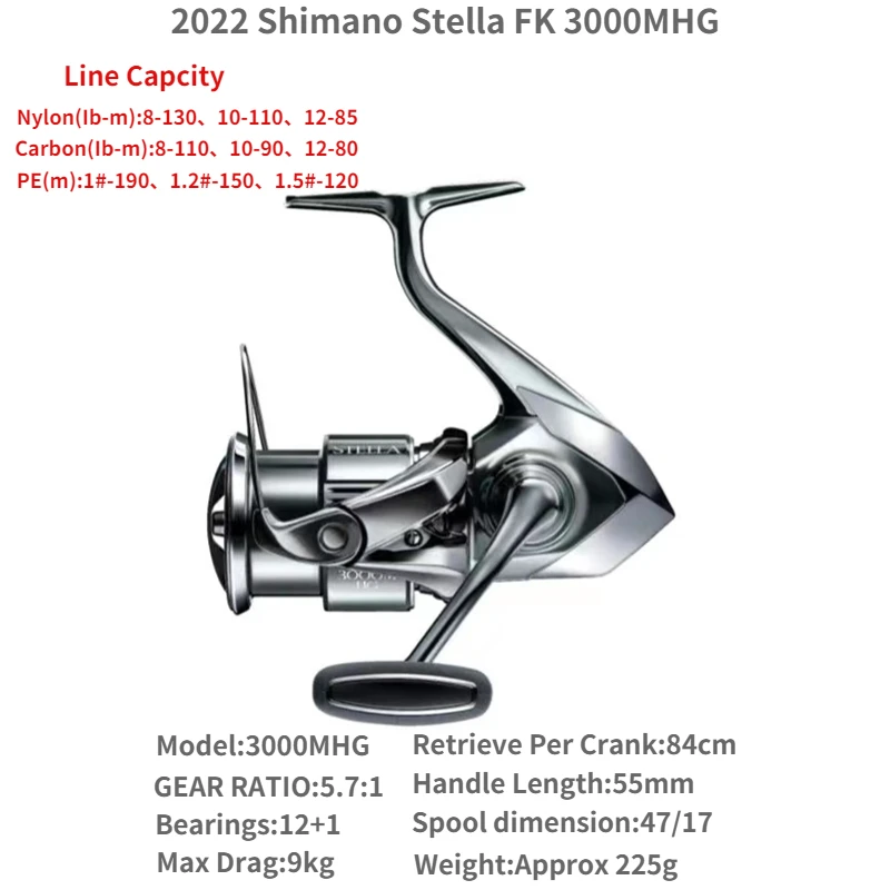 新しい 2022 シマノ ステラ FK 1000-5000 海水スピニング フィッシング
