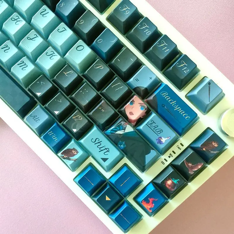 Blue magician keycaps  wooting personality keycap customization mechanical keyboard keycaps  61 68 75 87 98 104 108keys