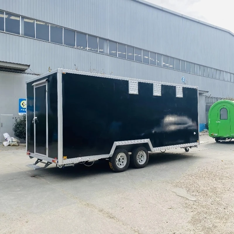 Food Truck Fully Equipped Mobile Kitchen With Gas Stove Counter For Pizza Burger Hot Dog Commercial Catering Business Customized
