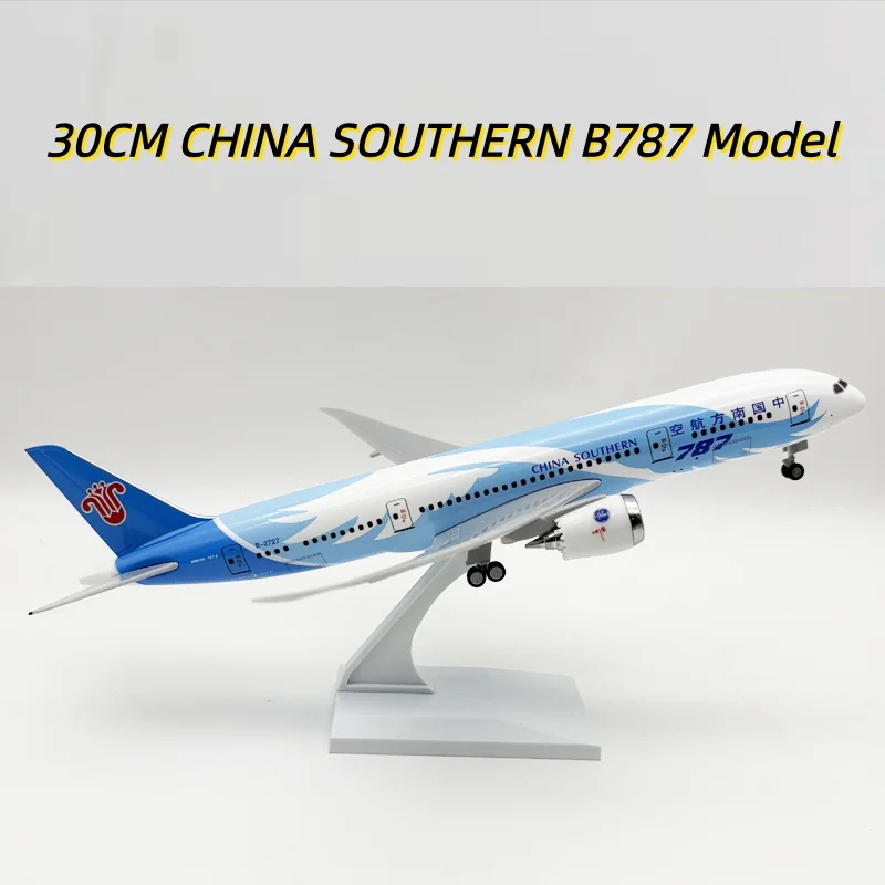 

30CM aircraft model China Southern Airlines B787 With Wheels Replica Resin Material Souvenir Plane Toy Collected Gift