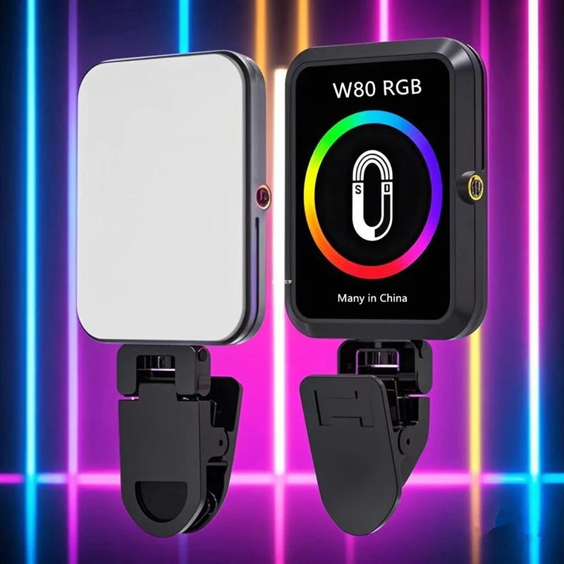 

Magnetic Fill Light for Mobile Phone Notebook Camera Portable Outdoor Night Photography Livestreaming Vlog RGB Selfie Lights