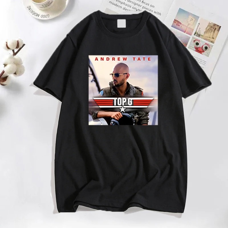 Andrew Tate Top G T Shirt Men Vintage Summer Cotton Short Sleeve Casual Men's Tshirt Movie Tshirt woMen Clothes T-shirt футболки