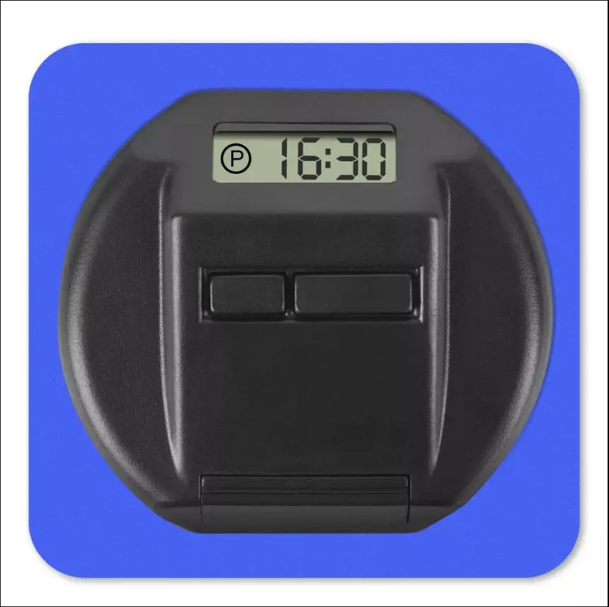 

1pc Customized Parking Timer Car Parts LCD Dual Screen Display Parking Timer Professional Parking Timer Temporary Parking Card