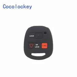 Cocolockey Silicone Car Key Cover Case for TOYOTA Avensis Camry Corolla 3 Button Remote Key Holder Bag Protection Car Accessory