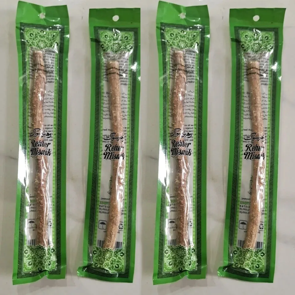 4pcs Miswak Sewak Stick For Teeth Cleaning Traditional Natural Tooth Brush Misvak Siwak Miswaak Stain Removal Travel Soft Peelu