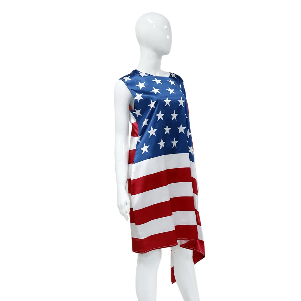 2024 Summer New Independence Day National Flag Printed Atmosphere Clothing, Stage Performance Clothing