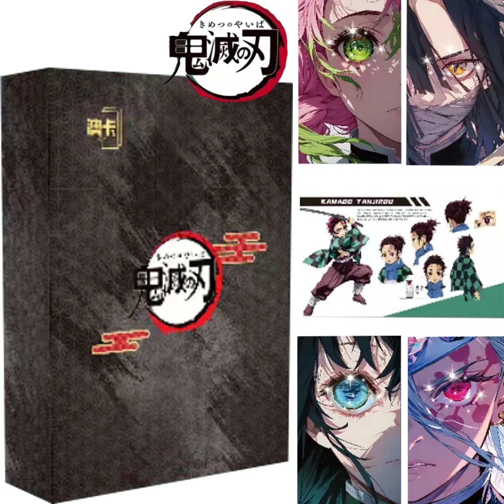 

Anime Demon Slayer Collection Card Colored Paper Popular Character Kamado Tanjirou Cool Gradient Color Line Draft Card Kid Gift