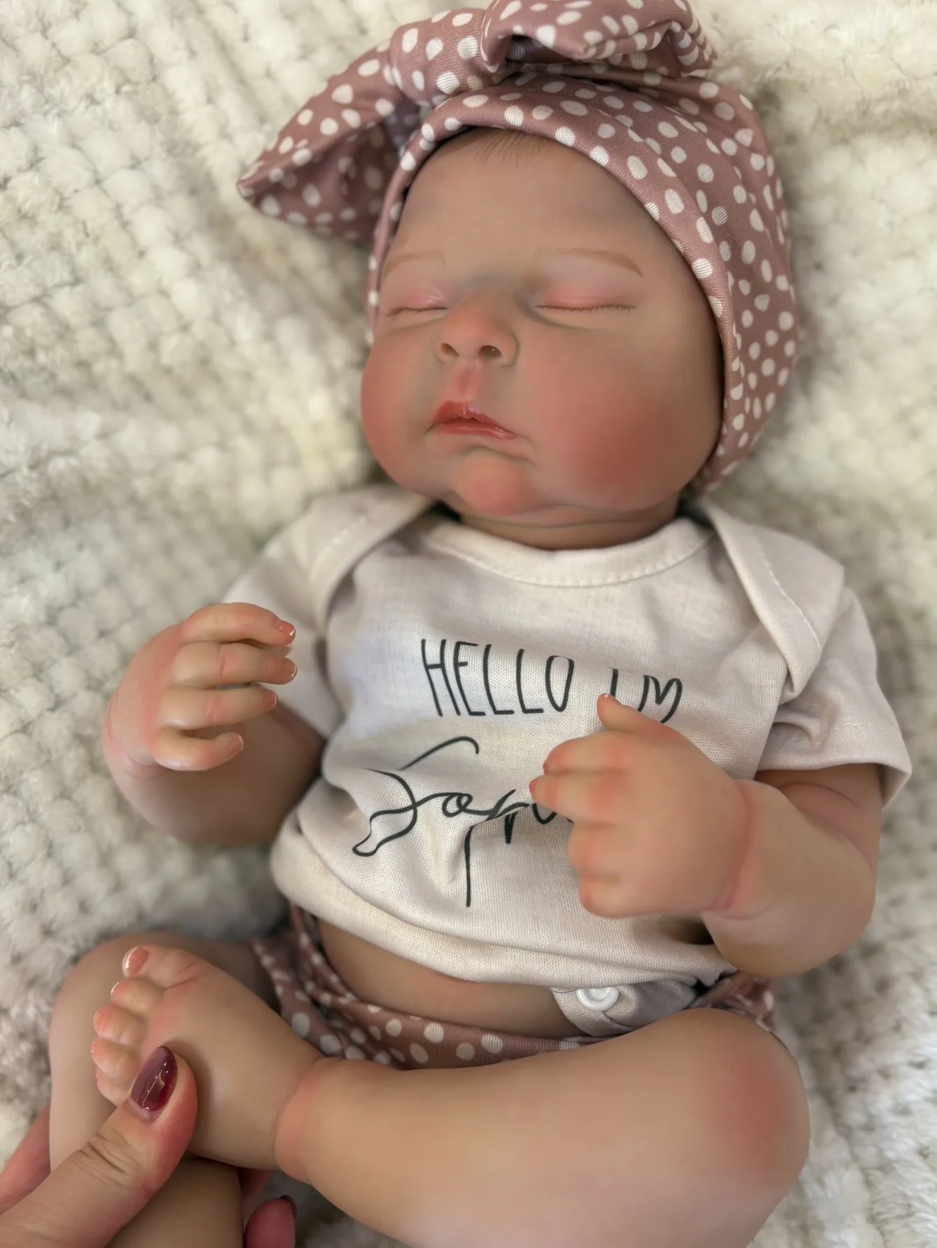Muñeca Reborn Girl de vinilo suave de 18 pulgadas, melocotones |   Juguete bebe recién nacido hecho a mano |   Regalo de cumpleaños para niños