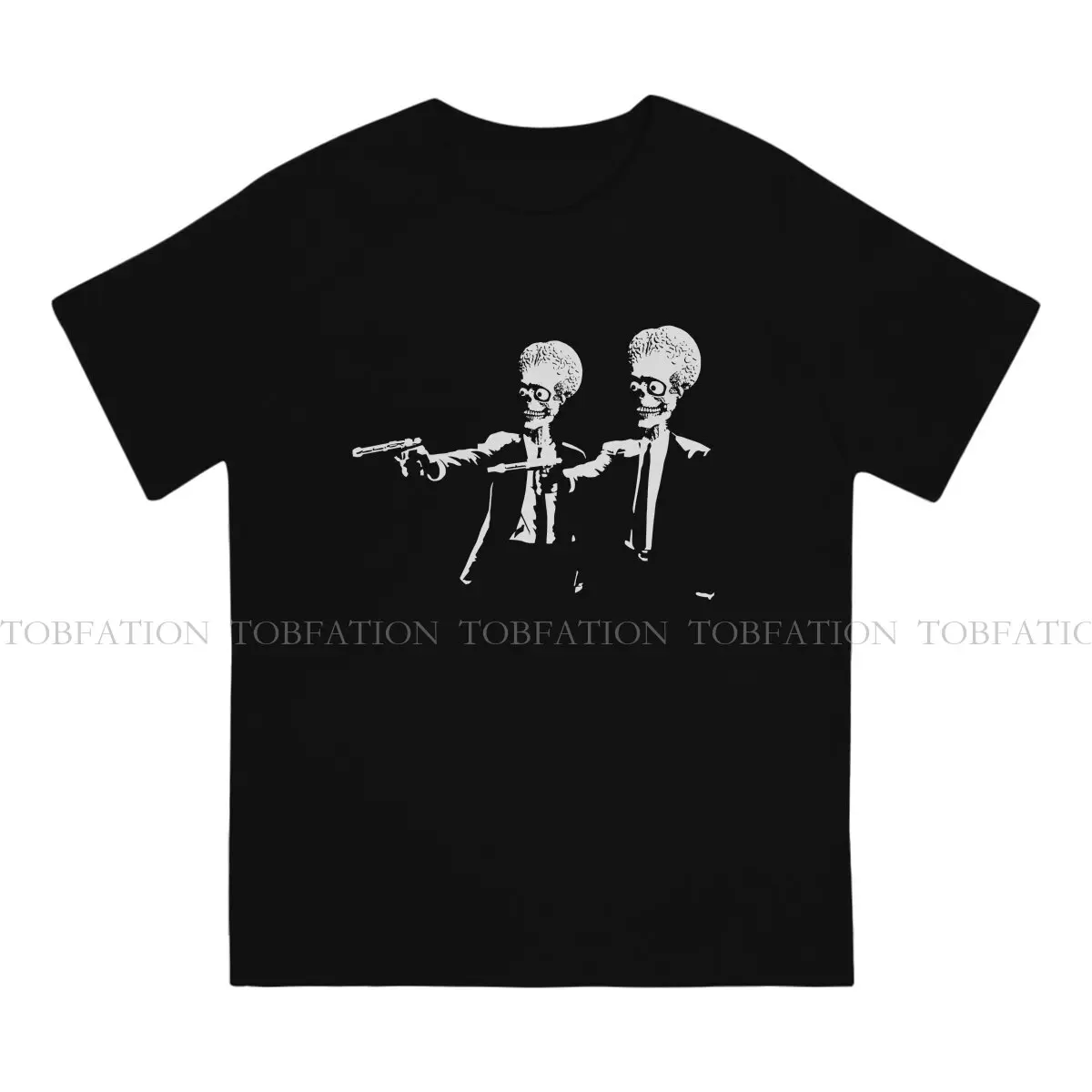 Mars Attacks Alien Sci-Fi Movies 100% Cotton TShirts Pulp Fiction Personalize Homme T Shirt New Trend Clothing Size S-6XL