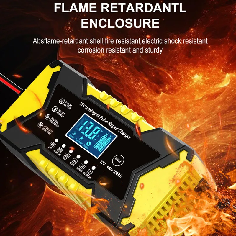 6A 12V Household Storage Battery Chargers For AGM Gel Lead AcidBatteries Charging Intelligent Pulse Repair Car Battery Chargers