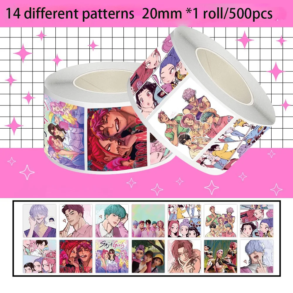 500 Stück Film KPop Dämonenjäger Aufkleber Derpy Tiger Wasserdicht Graffiti DIY Handyhülle Laptop Coole Scrapbooking Aufkleber