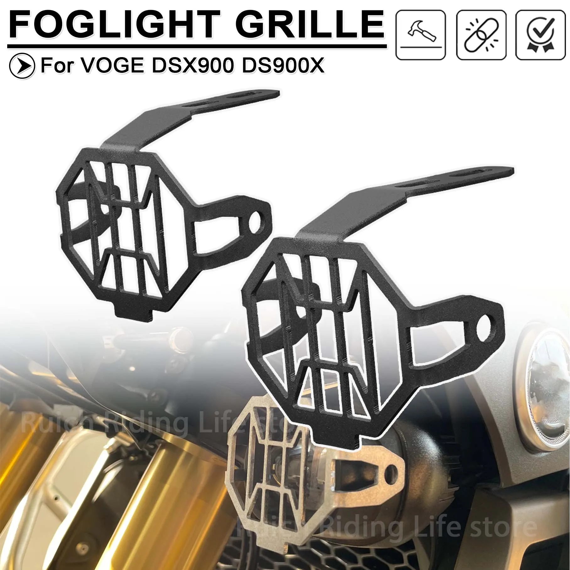 

Для VOGE DSX900 DS900X900 DSX900 DS 900X DS900 X 900DSX ﻿ Мотоциклетная противотуманная фара, решетка, защита, держатель противотуманной фары, защита