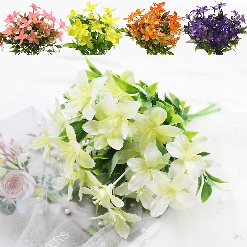 

Lily Artificial Flowers Indoor Outdoor for Decoration UV Resistant No Fade Plastic Plants for Garden Porch Bedroom Office Table