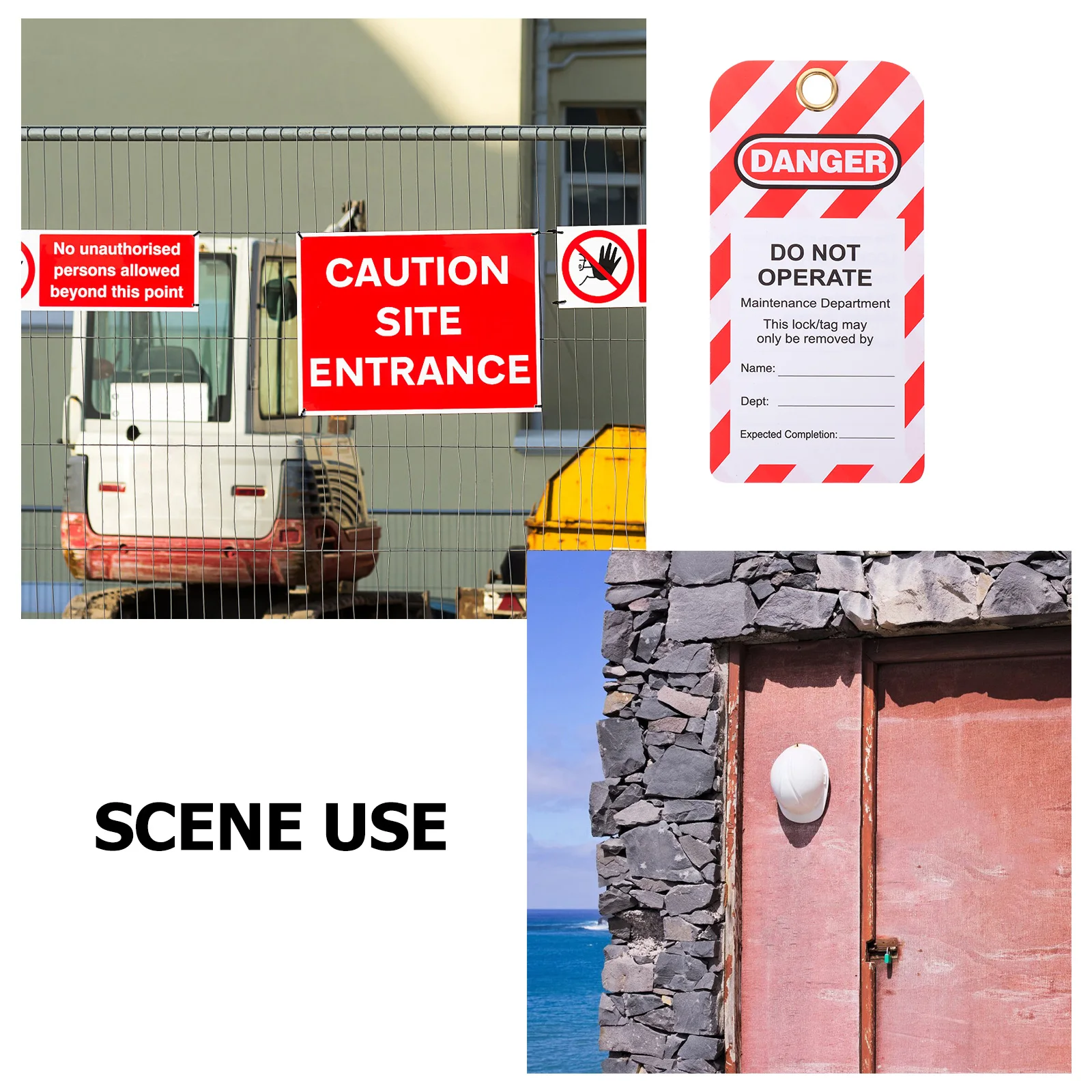 

10pcs Safety Warning Tags Sturdy Material Clear Text Factory Workshop Warning Danger Do Not Operate Equipment Repair