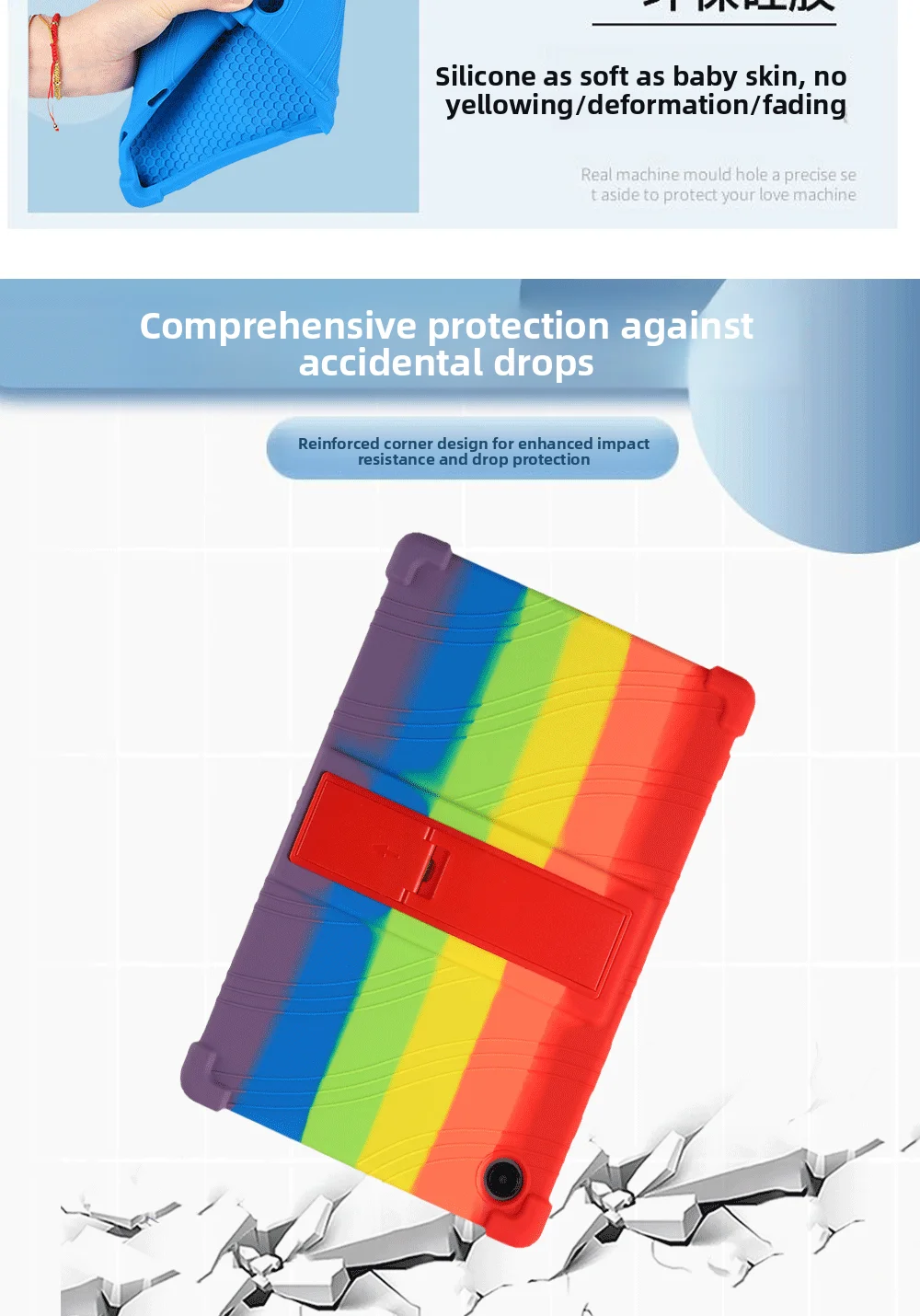 FÜR Samsung Galaxy Tab A9 Plus Hülle Silikon Stoßfeste Standhülle 11 Zoll X216 X210 X215 Drop-Proof – Detail 7