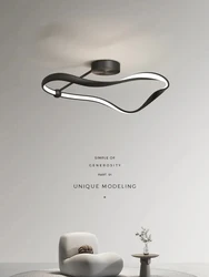 Modern Nordic minimalist ceiling lamp led personality master bedroom lamp  designer book room lamp