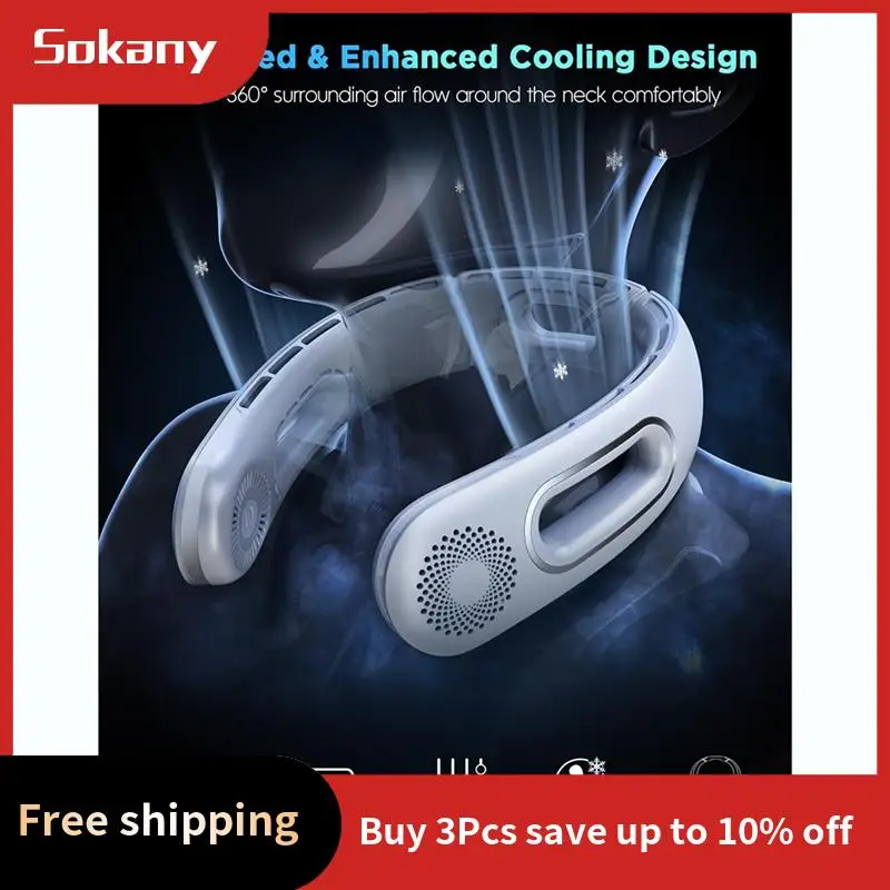 

A59E-Neck Fan, Hands Free Bladeless Neck Fans Portable Rechargeable, 360° Cooling Neck Fan, For Travel, Outdoor