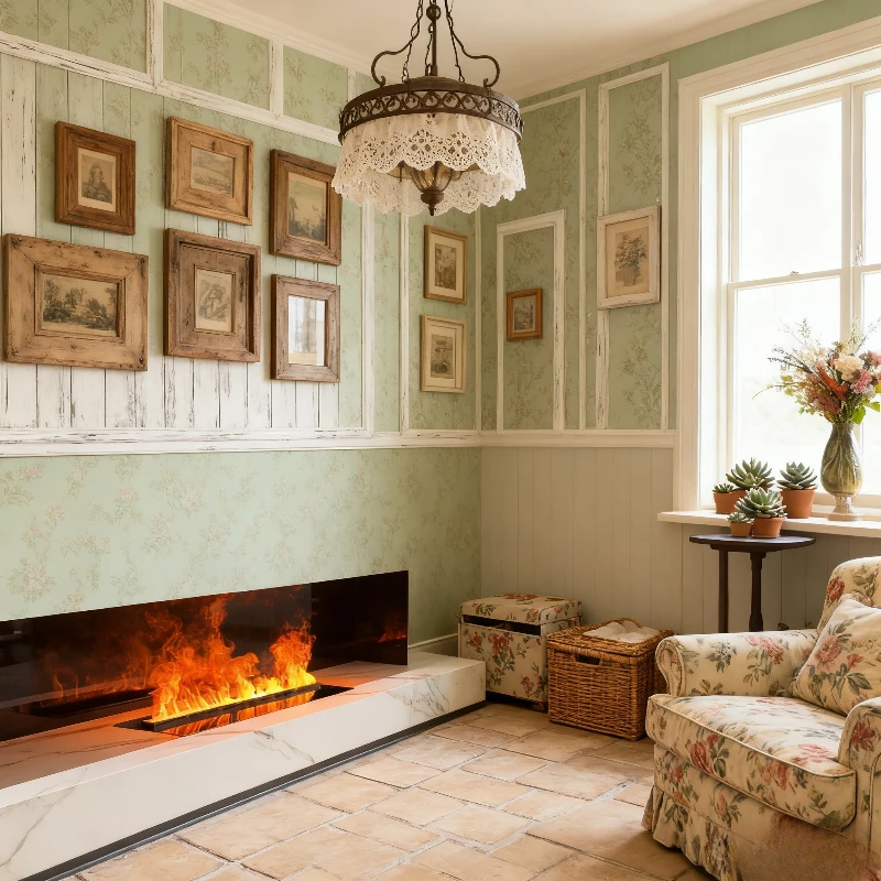 Versand des elektronischen Kamins mit LED-Licht