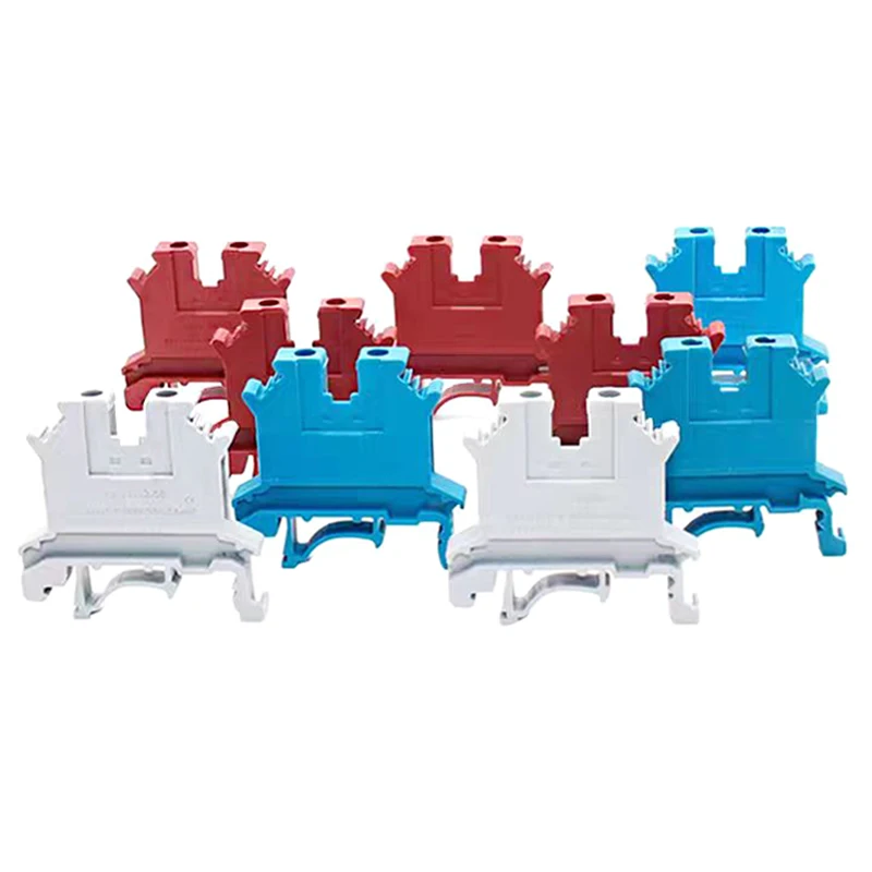 10Pcs UK-2.5B Din Rail Terminal Block, High Quality Screw Connection Terminal Strips for Electrical Wiring, Universal Connector