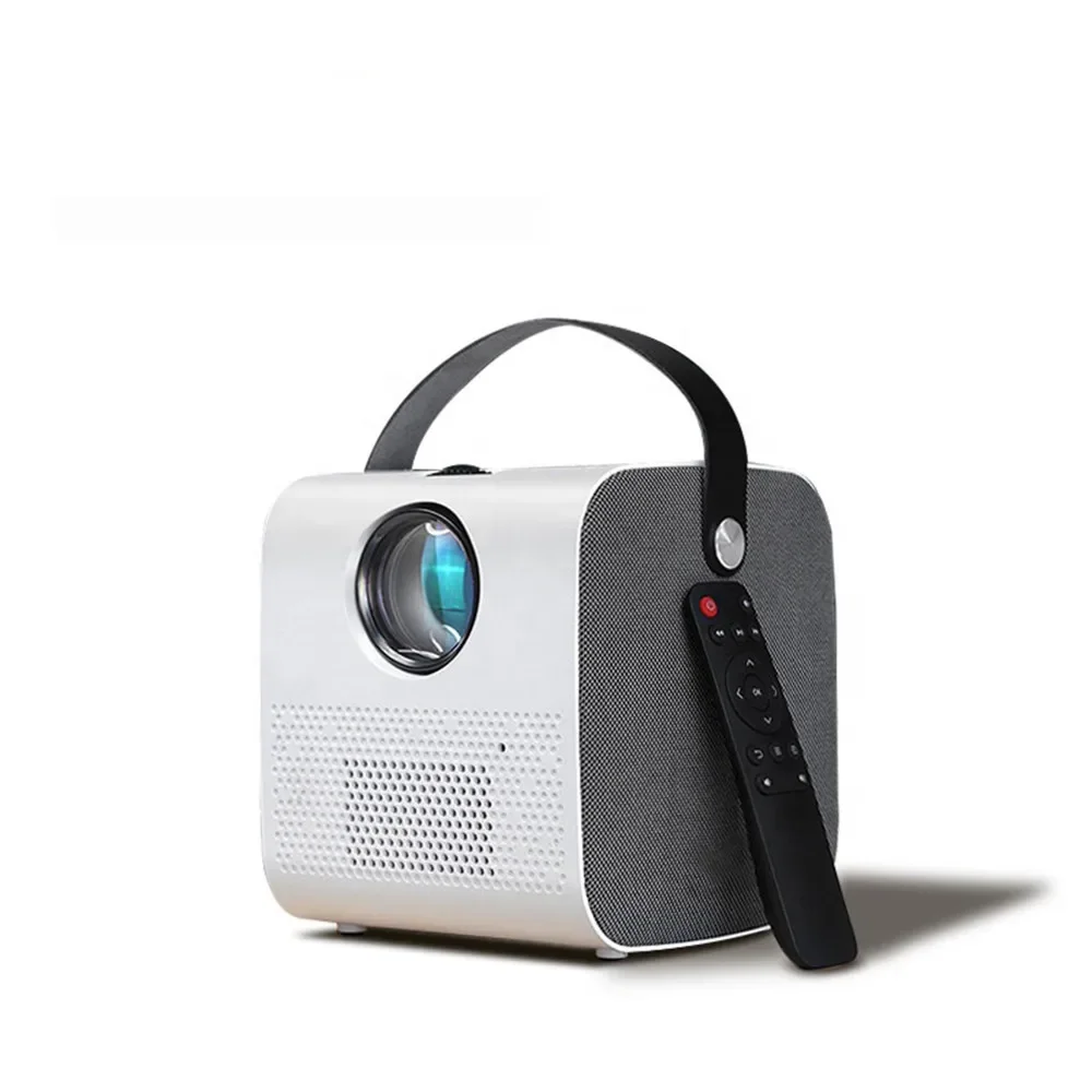 

Latest Customized Brand Portable 1080P Home Theater Wireless Wifi Led Smart 4K Mini Projector With BT Speaker