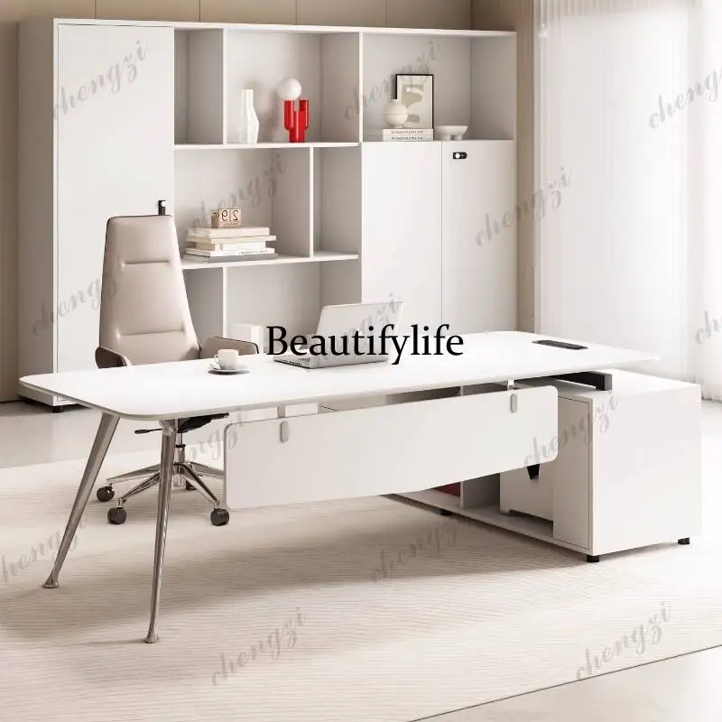 A68Wood Brown Executive Office Desk Modern Cheap Luxury Drawers Executive Office Desk Cheap Study Mesa De Escritorio Mesa Office