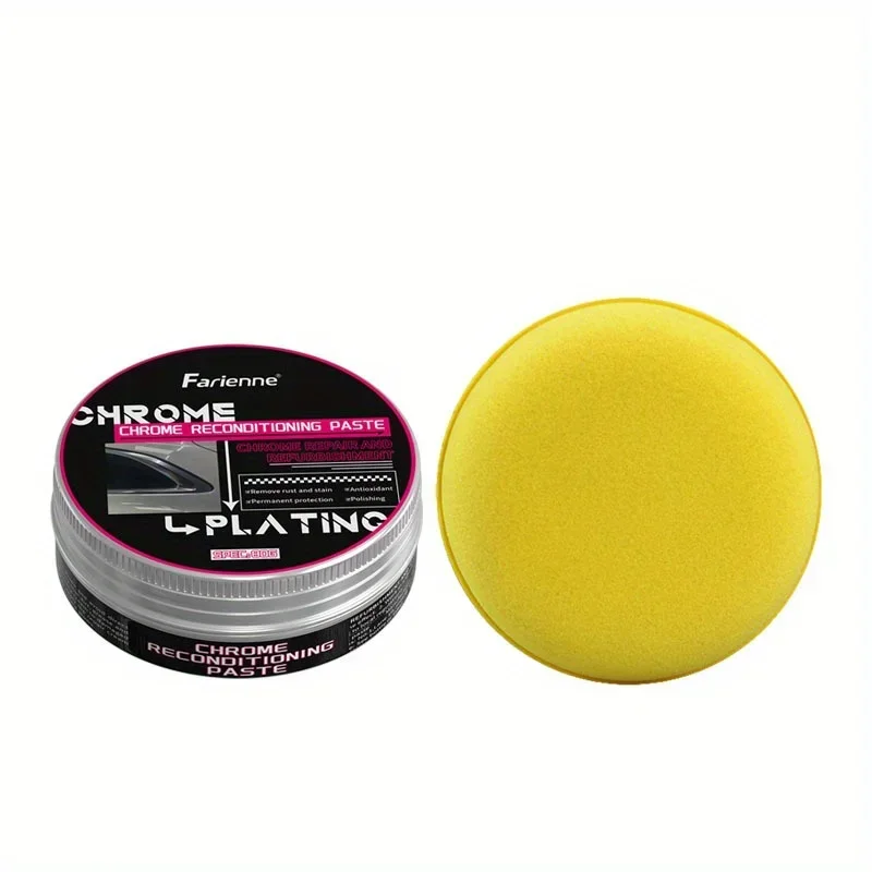 80g クロム金属研磨ペースト 車、トラック、オートバイのホイールバンパー用 - 錆除去剤修復クリームメタルケア