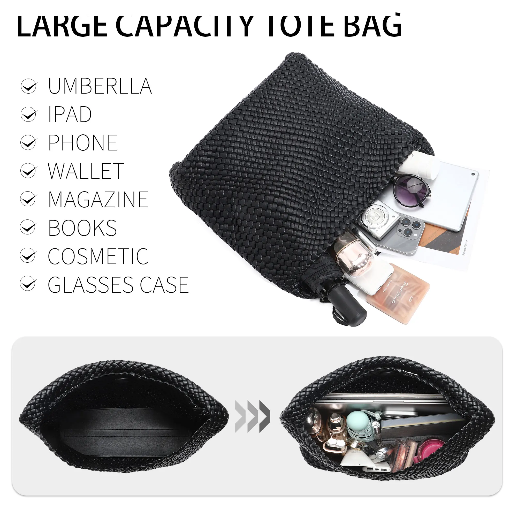 Große gewebte Tragetasche für – Women'S Vegan Bags Bewertung und Preis