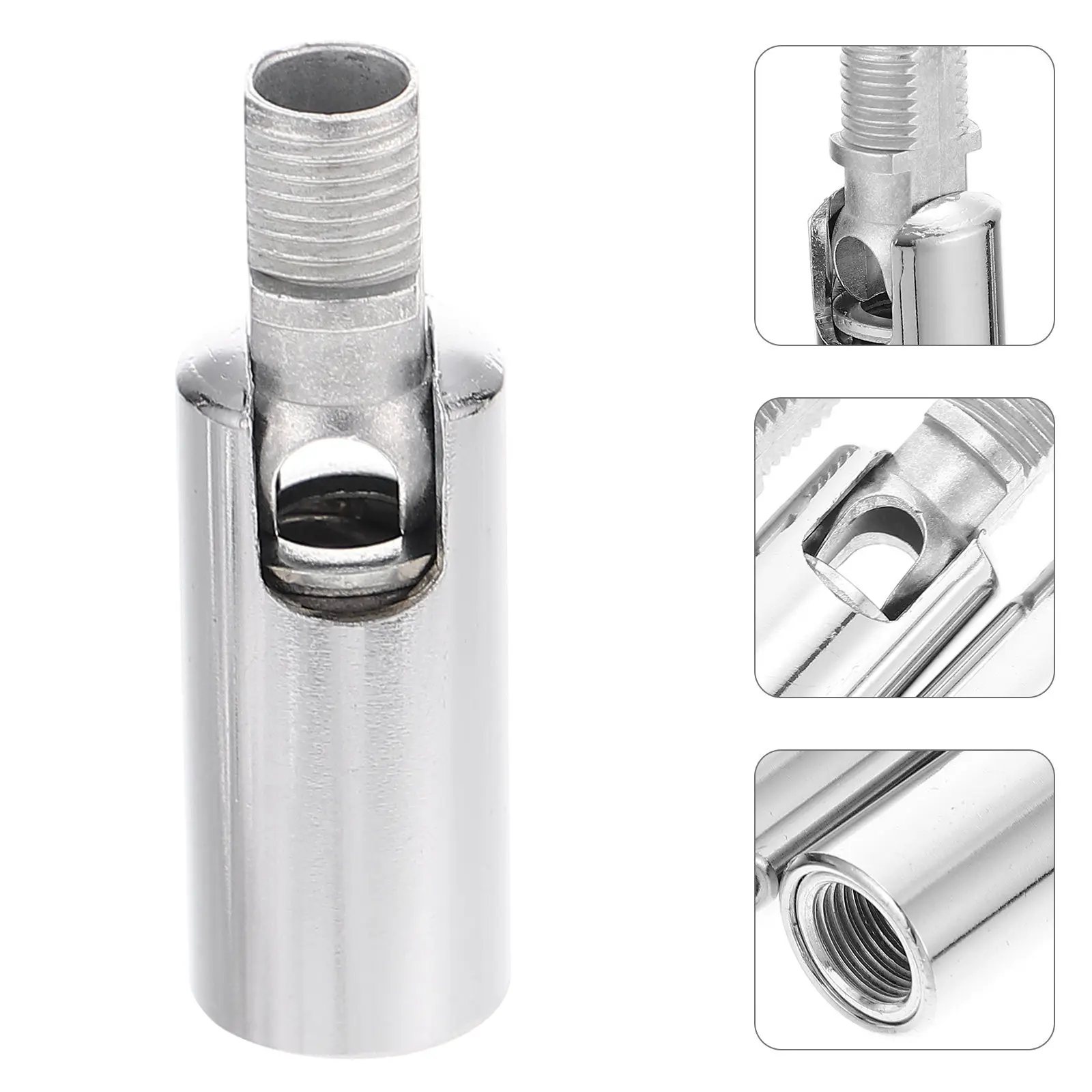 

6Pcs Universal Lamp Connectors Metal Lights Converter Adjustable Threaded Design for Ceiling Lights DIY Decoration