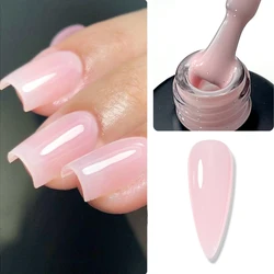 CHUNSHU Jelly Pink Color Rubber Base Coat 10ML Nude Nail Gel Polish Semi Permanent French Self-leveling UV LED Base Gel Manicure