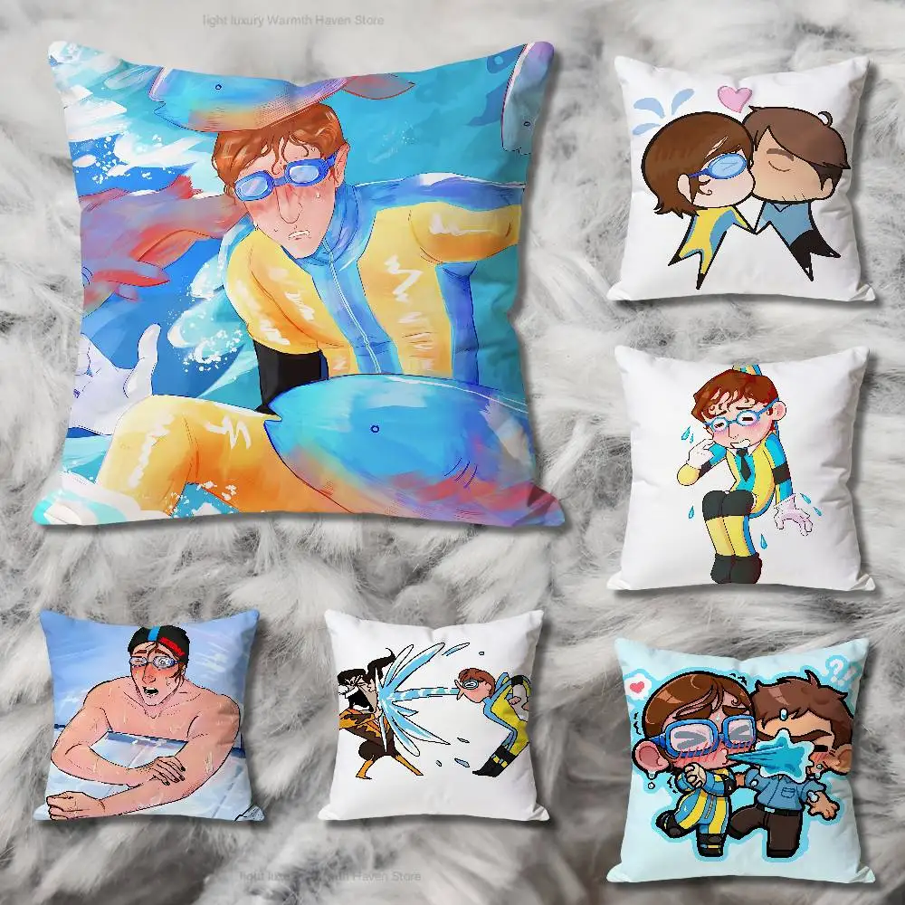 

D-Dispatch Game W-Waterboy Anime Celebrity Merchandise All-Match Printed Pillow Case Sofa Car Office Room Decoration Protector