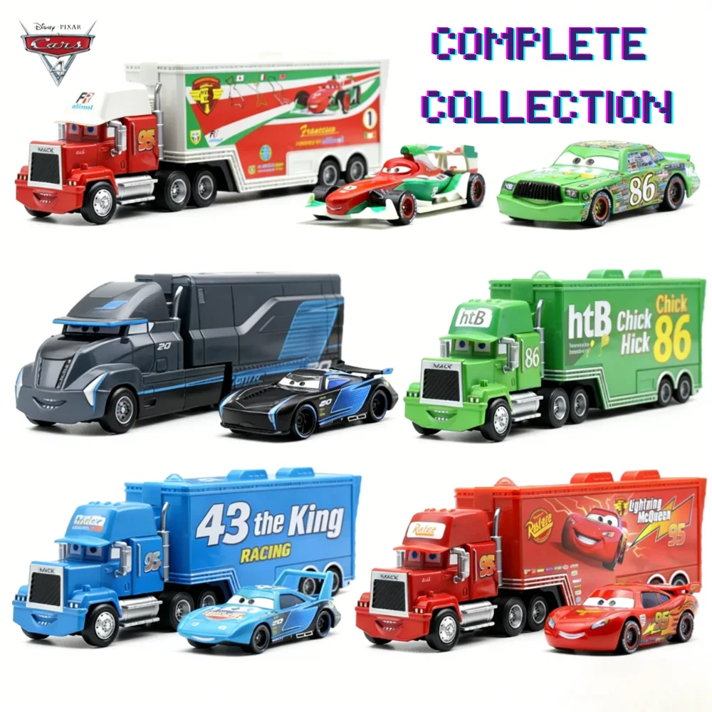 

Disney Pixar Car 2-3 Metal Die Casting Car toys # 95 McQueen Truck King Jackson Storm Sally Children's Christmas Birthday Gifts