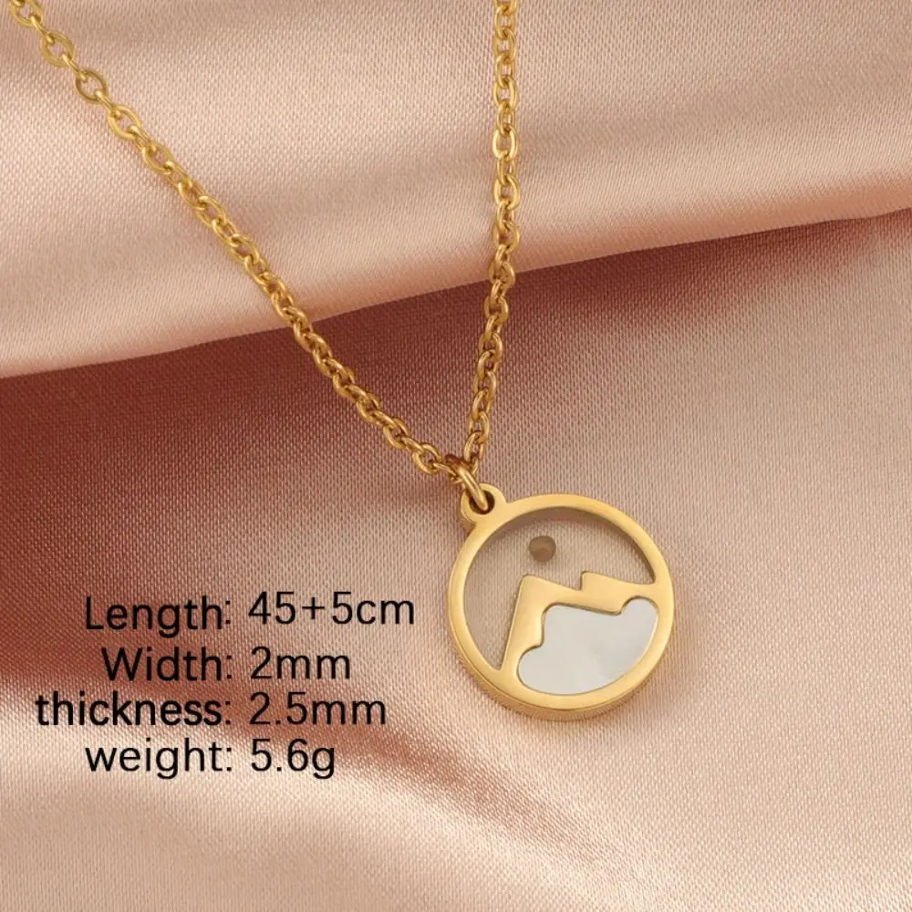 قلادة بذور الخردل من الفولاذ المقاوم للصدأ ، قلادة ذهبية اللون ، سلسلة على شكل فضي ومستطيل ، هدية مسيحية