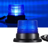 Blue Amber Red 12V/24V Magnetic Mount Vehicle Police Car 24 LED Strobe Warning Light Flashing Lights LED Emergency Lights Beacon