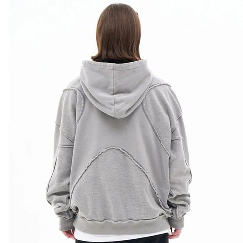 2024 Winter New Hoodie Hip Hop Splicing Retro Hoodie Sweater Made Old Warm Creative Hoodie Winter Outdoor Warm Hoodie Top y2k