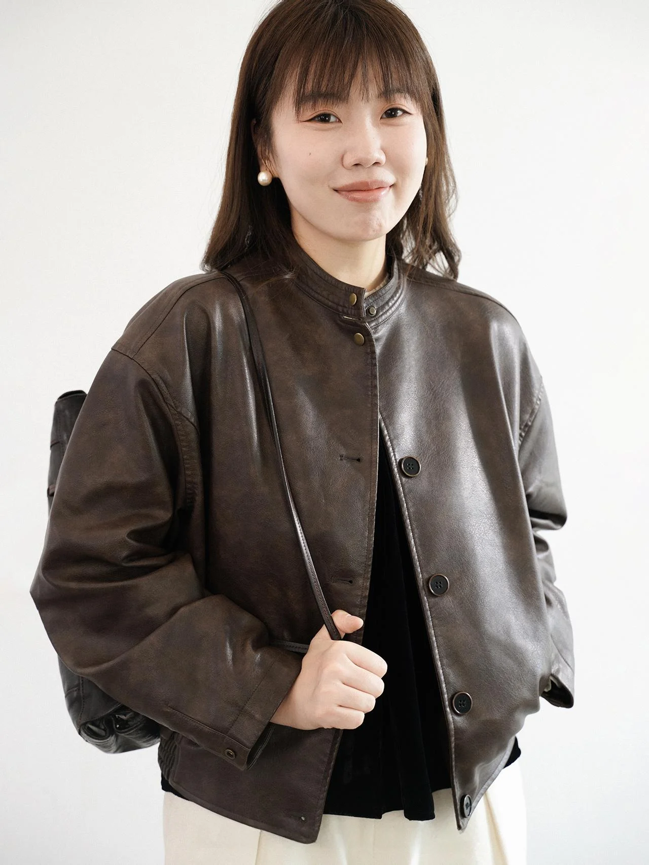 

LADYXIEXIE 9, женская верхняя одежда из искусственной кожи с воротником-стойкой, Quali Commute Sle Long Sve, китайский бренд