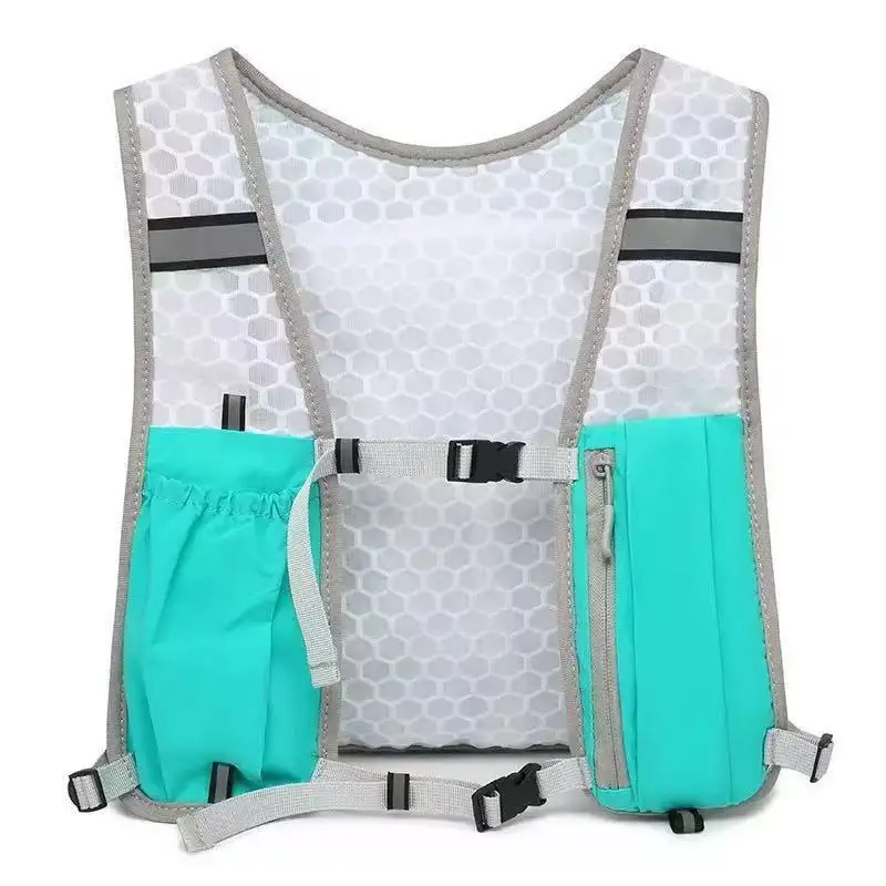 Generic Lightweight Running Vest Backpack Ultralight Breathable Mesh Sports Backpack Reflective Strip Multi Pocket Outdoor Vest