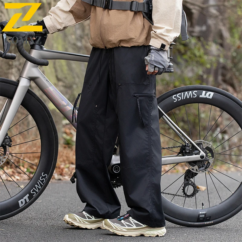 New Men's Cargo Pants Autumn Lightweight Mountain Camping Trousers Loose Active Mobility  Wrinkle Free Outdoor Essential Pants