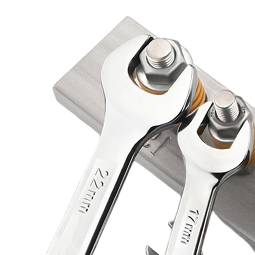 

Набор двусторонних открытых ключей из высокоуглеродистой стали с 15-градусной угловой головкой для обработки жестких гаек и болтов