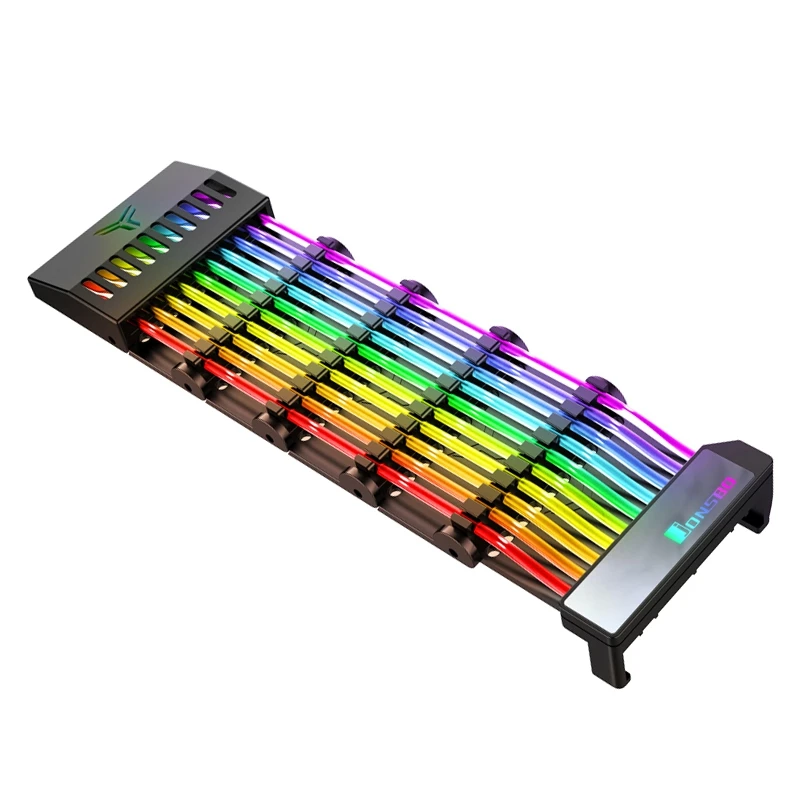 

JONSBO PSU Extension Cable RGB Trunking Cover Rainbow Bridge for 24Pin ATX Cable MOD Symphony Line, 5V Rainbow RGB M/B SYNC