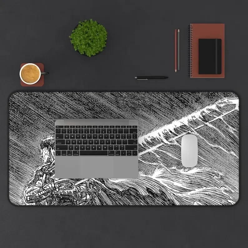 Berserk Manga XXL Mouse Pad Berserk Monochrome Guts Rain Desk Mat Gaming Desk mat Mousepad Play Mat office desk accessories