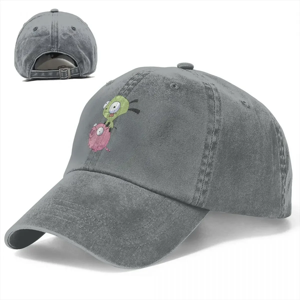 Gir Riding A Pig Invader Zim Merch Unisex Baseball Cap Distressed Cotton Hats Cap Vintage Outdoor Summer  Cap