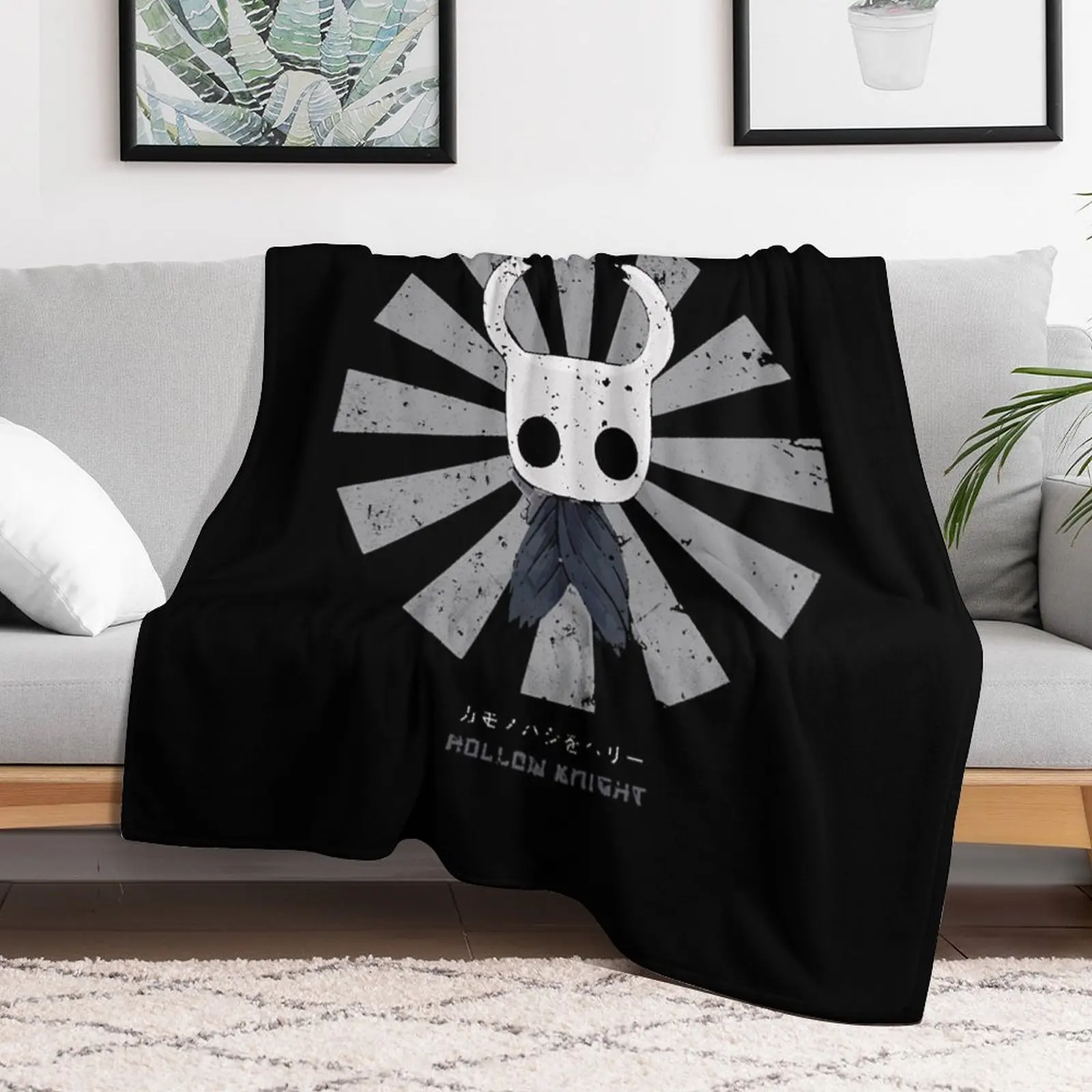 Hollow Knight Retro Japanese T-Shirt Throw Blanket For Baby Summer Beddings warm winter Beach Blankets