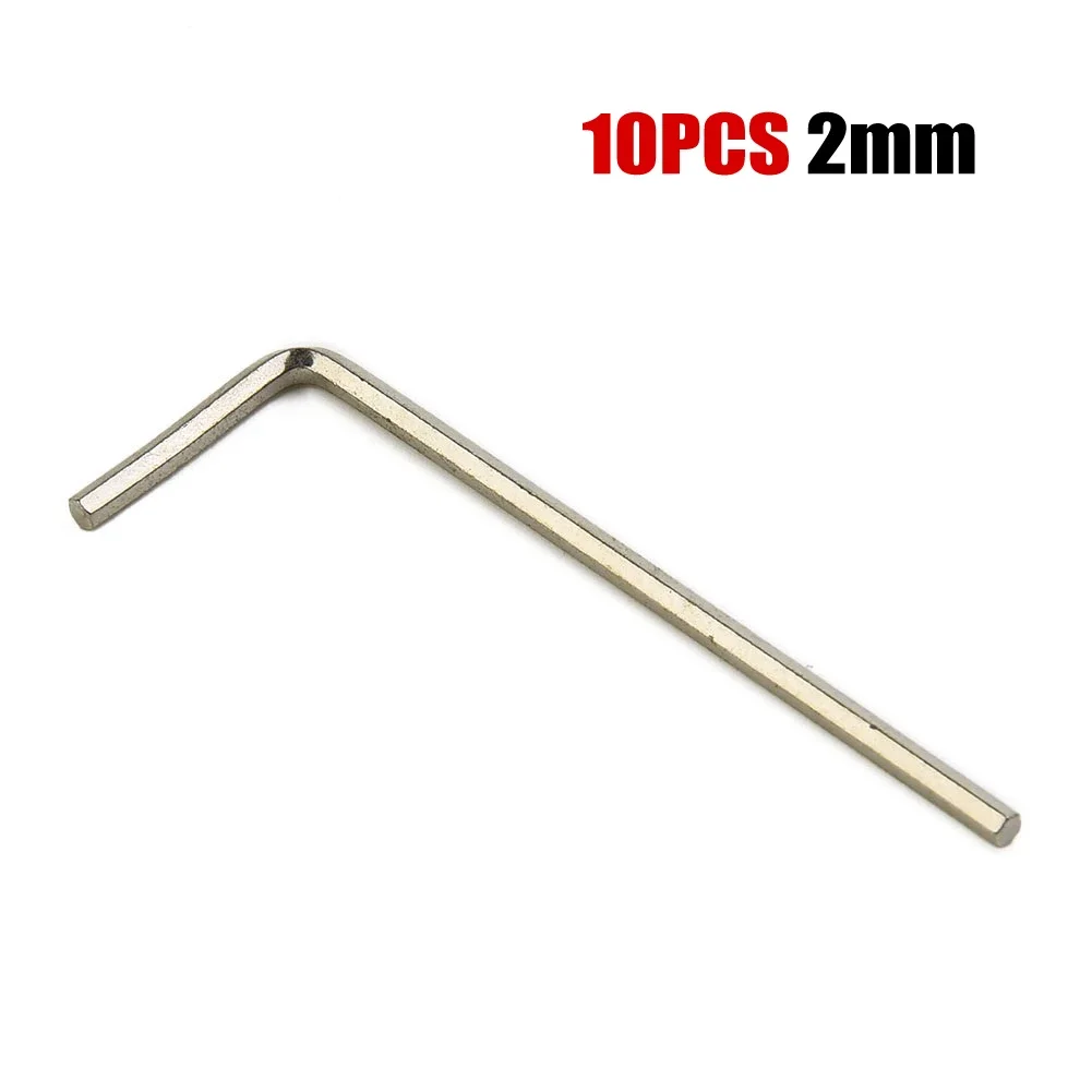 10pcs L-type Hex Wrench Hexagon Wrench Key Wrench 1.5-6mm Steel Compact Portable Hand Tools Silver 1.5/2/2.5/3/6mm