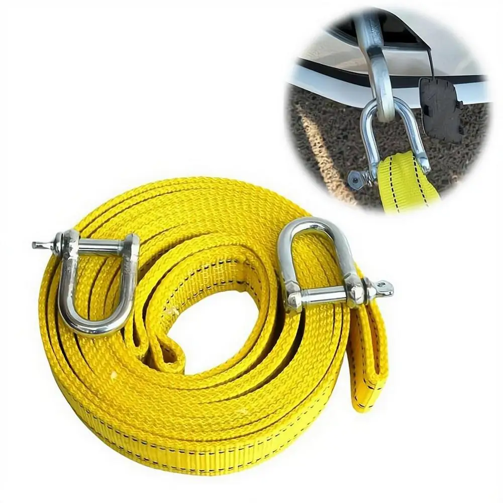 Car Trailer Rope Off Road Pulling Rope 3Ton 3M Trailer with Rescue Pulling Rope Traction Rope for Car Recovery Transportation