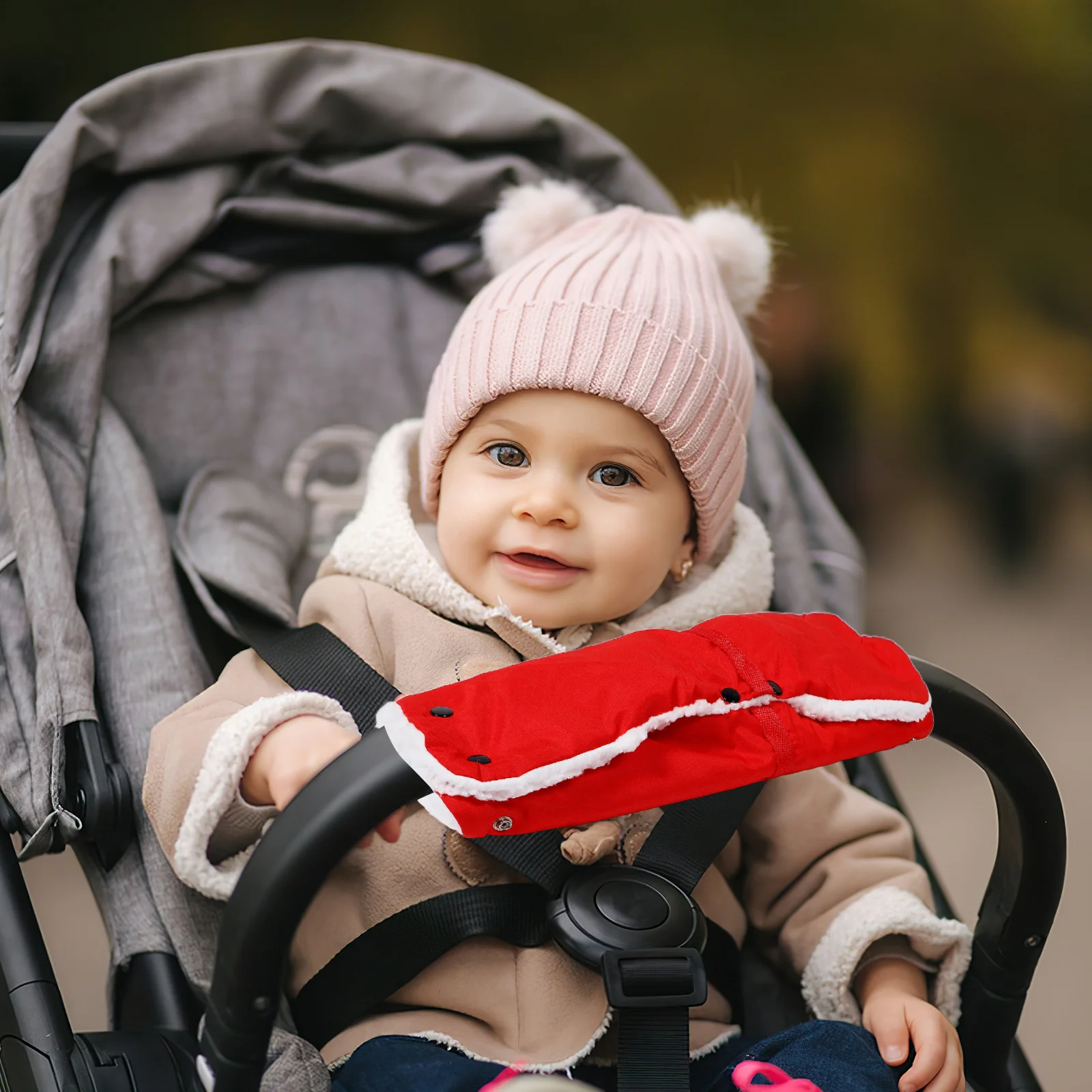 سميكة الشتاء يندبروف عربة اليد إفشل معزول عربة أطفال قفاز دافئ يدفع باليدين القفاز مكافحة تجميد عربة جهاز تدفئة محمول