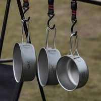 Ultralight Titanium Camping Pot Foldable Picnic Camping Instant Noodle Bowl Portable Outdoor Hiking Camping Cooking Bowl 3