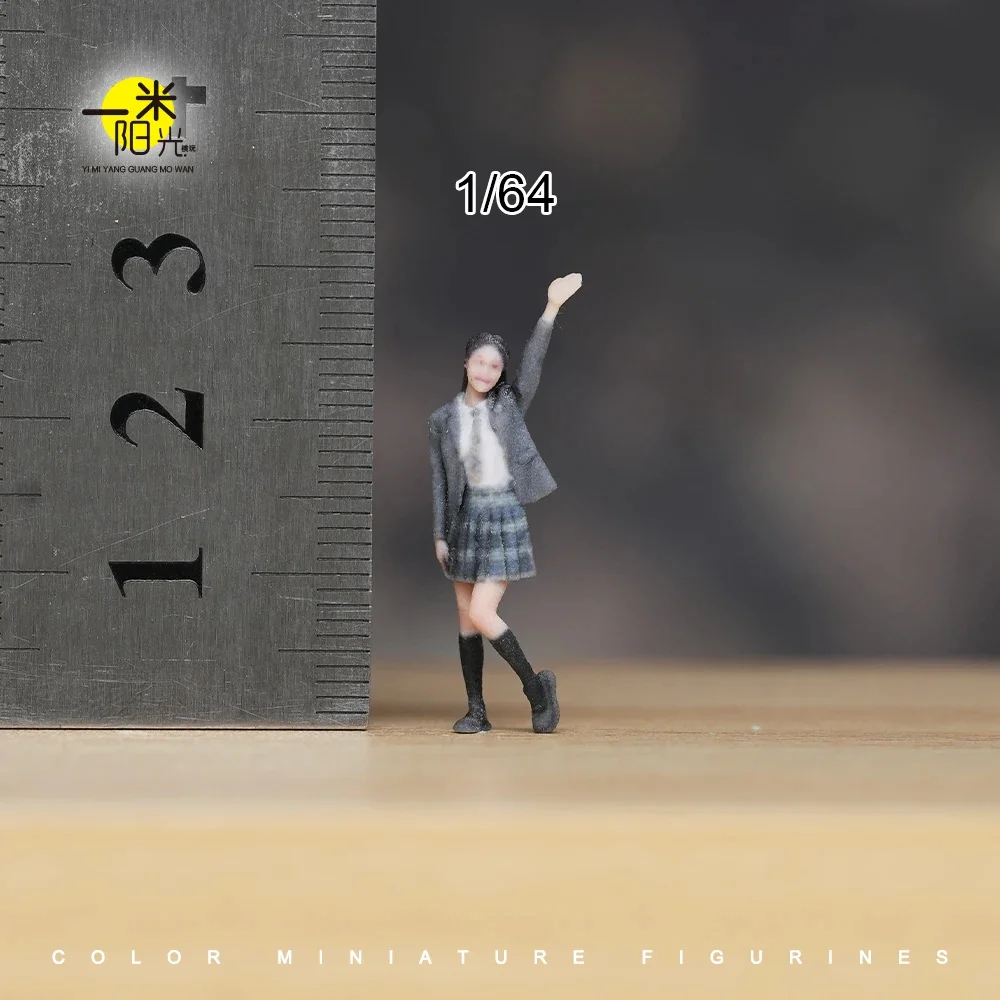 Miniaturfigur im Maßstab 1/64 Coole Business-Kleidung für junge Männer und Frauen 3D-Druck Mini-Puppe für Automodell-Dekoration und Ausstellung – Detail 7